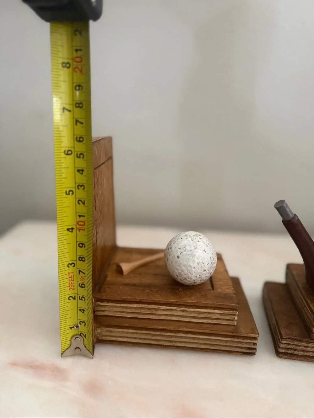 Handcrafted Brown Wooden Bookends – Rustic Home Office Accent